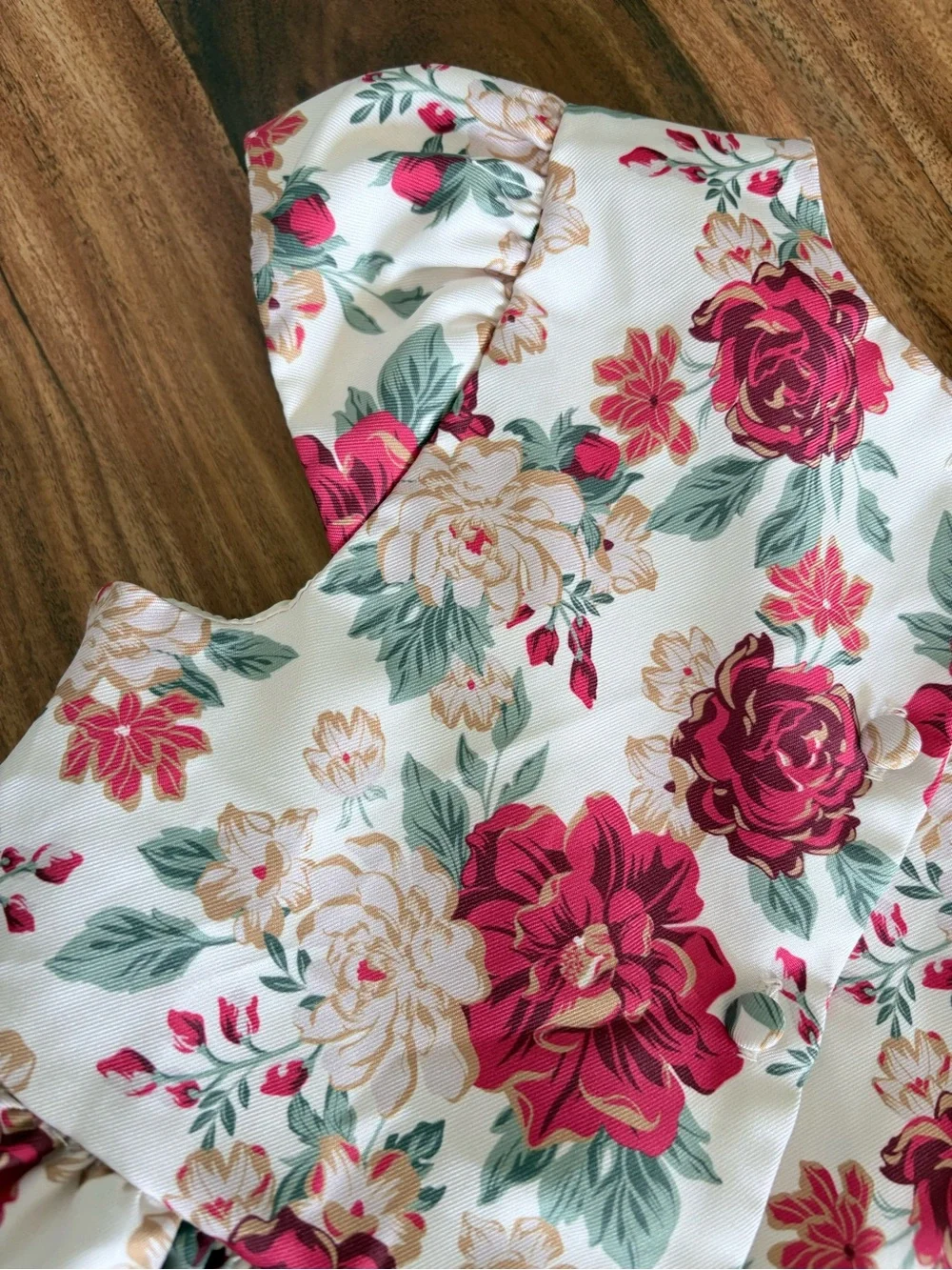 Catherine Malandrino Girls Holiday Floral Dress Size 8 Christmas Velvet Bow Trim